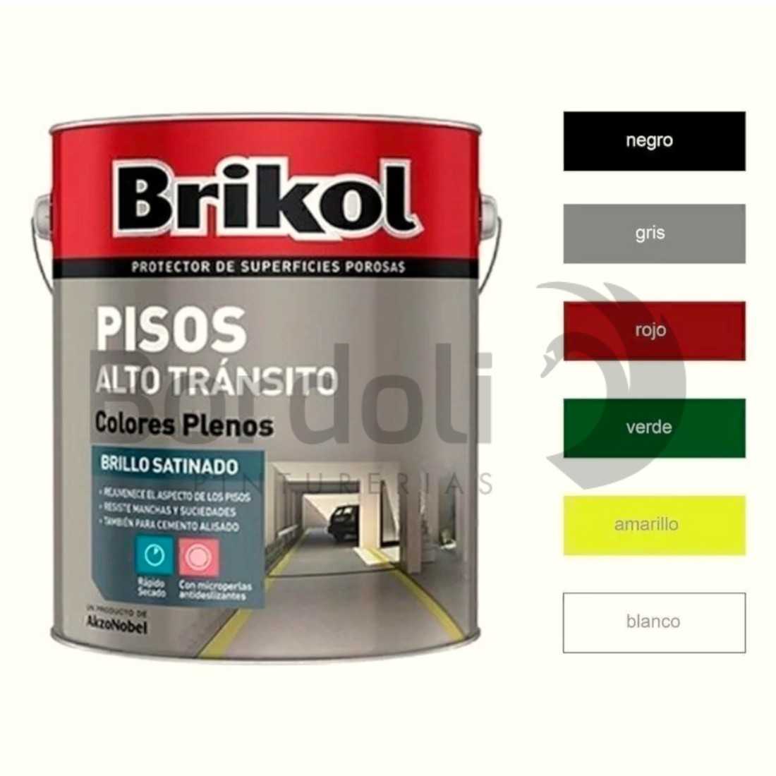 BRIKOL PISOS ALTO TRANSITO NEGRO X 1 LTS