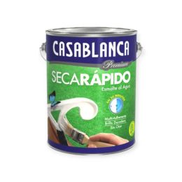 CASABLANCA ESMALTE AL AGUA SAT. NEGRO 4LT