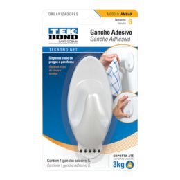 TB ORG./GANCHOS ADH BLANCO AMBAR G X1U