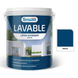 TERSUAVE LAVABLE REV. ACRILICO EXT MATE AZUL TRAFUL X 4 LT