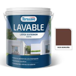 TERSUAVE LAVABLE REV. ACRILICO EXT MATE ROJO BORGONA X 4 LT