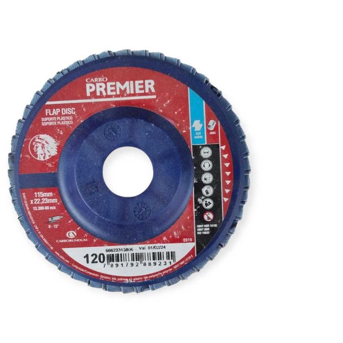 CARBORUNDUM FLAP 115X22 FDSP R822 P120