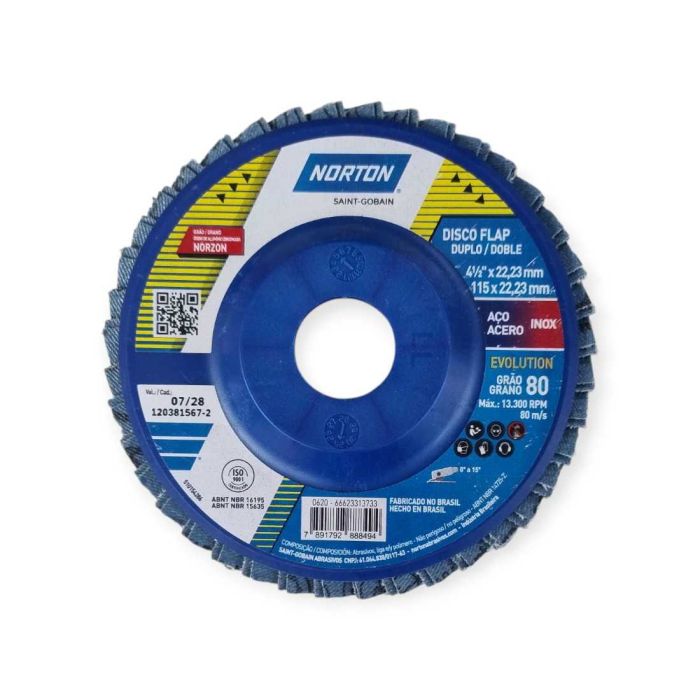 NORTON DISCO FLAP NORZON 115 X 22MM #80