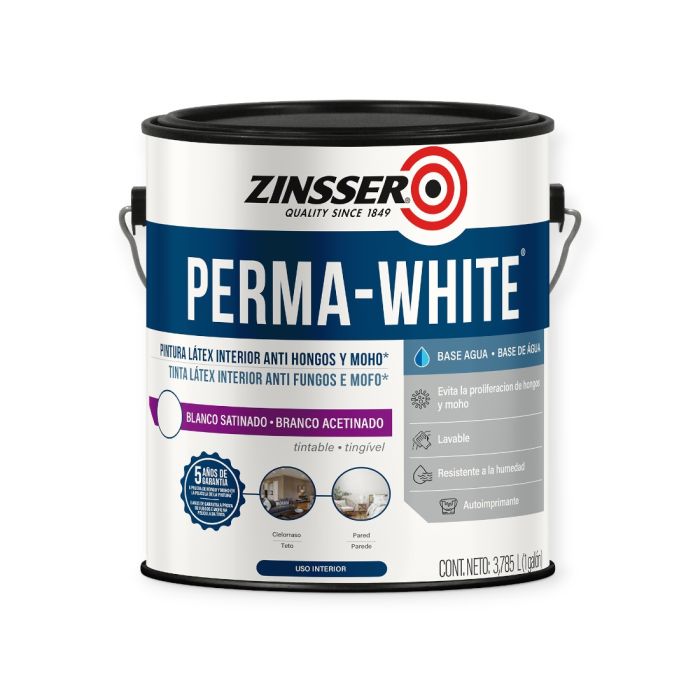 ZINSSER PERMA-WHITE BLANCO SATINADO 3,785L