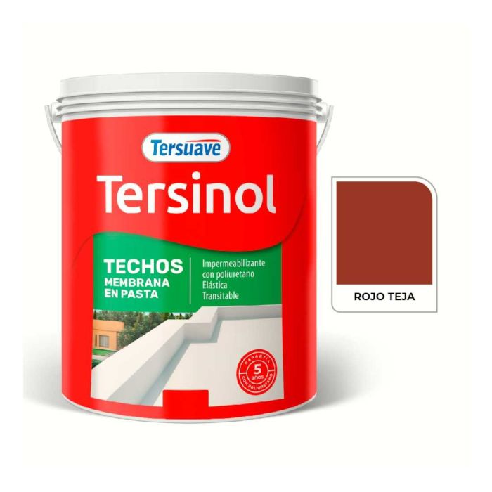 TERSUAVE TERSINOL TECHO MEMB EN PASTA ROJO TEJA X 4 KG