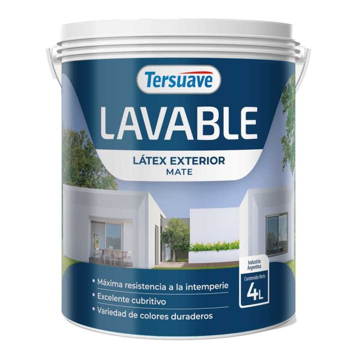 TERSUAVE LAVABLE REV. ACRILICO EXT MATE NEGRO EBANO X 4 LT