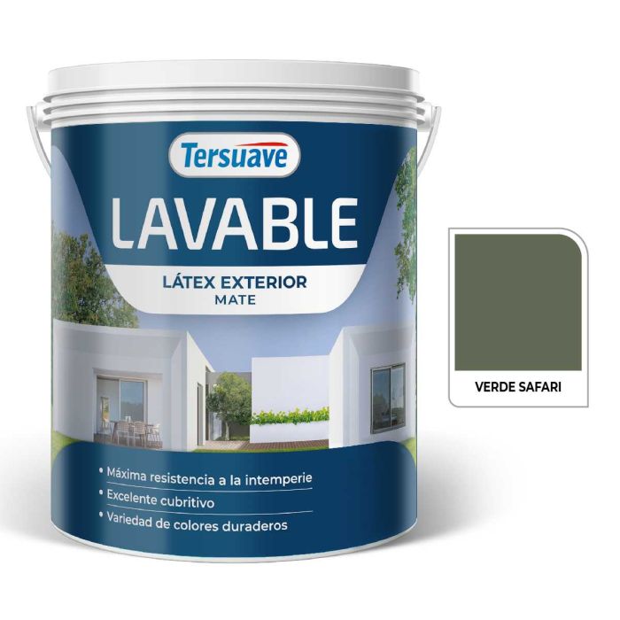 TERSUAVE LAVABLE REV. ACRILICO EXT MATE VERDE SAFARI X 4 LT