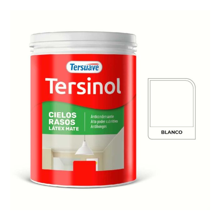 TERSUAVE TERSINOL LATEX CIELORRASO MATE BLANCO X 1 LT