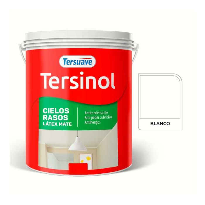 TERSUAVE TERSINOL LATEX CIELORRASO MATE BLANCO X 4 LT