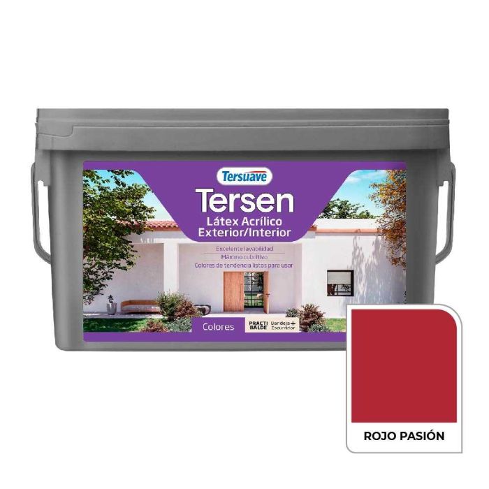 TERSUAVE TERSEN LATEX EXT-INT MATE ROJO PASION X 4 LT