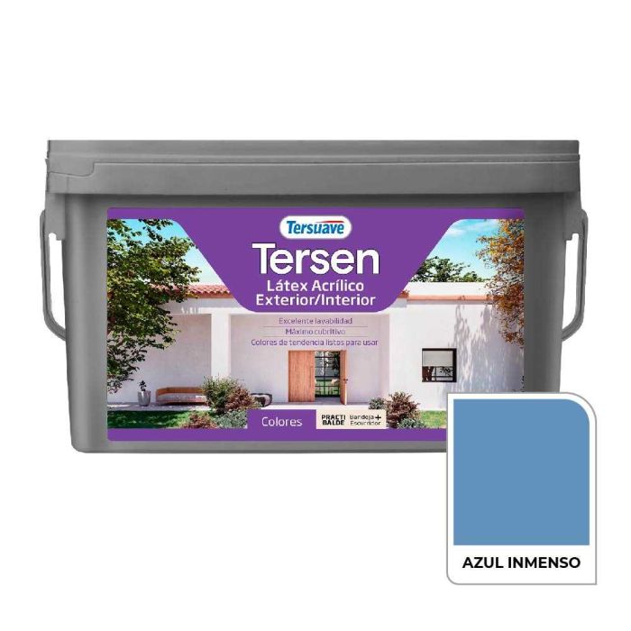 TERSUAVE TERSEN LATEX EXT-INT MATE AZUL INMENSO X 4 LT