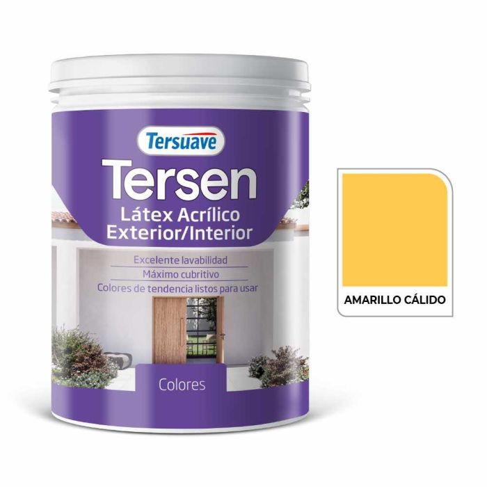 TERSUAVE TERSEN LATEX EXT-INT MATE AMARILLO CALIDO X 1 LT