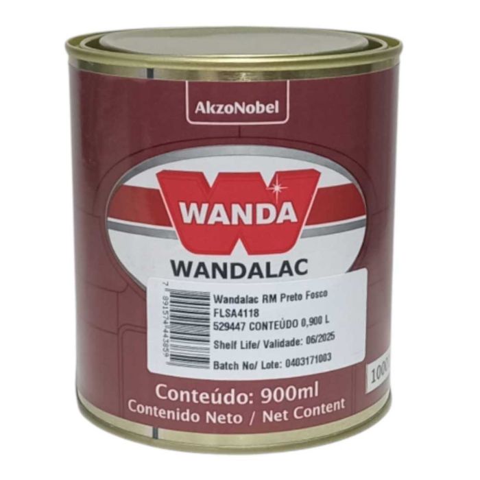 WANDA AUTOLAC NEGRO MATE DEPORTIVO - 0,9L.