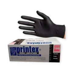 PRINTEX GUANTES DE NITRILO NEGRO 100U XL