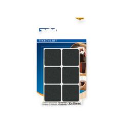 TB FIELTROS ADHESIVOS NEGRO CUADRADO 30MM X12U