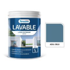 TERSUAVE LAVABLE REV. ACRILICO EXT MATE AZUL CIELO X 1 LT