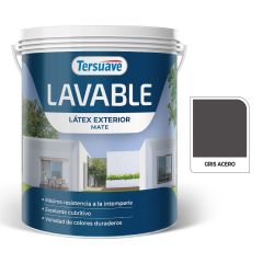 TERSUAVE LAVABLE REV. ACRILICO EXT MATE GRIS ACERO X 4 LT