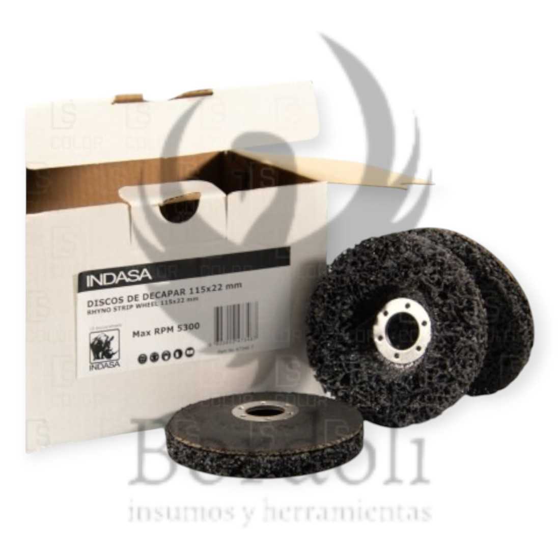 INDASA DISCO CLEAN &amp; STRIP CON SOPORTE 115x22