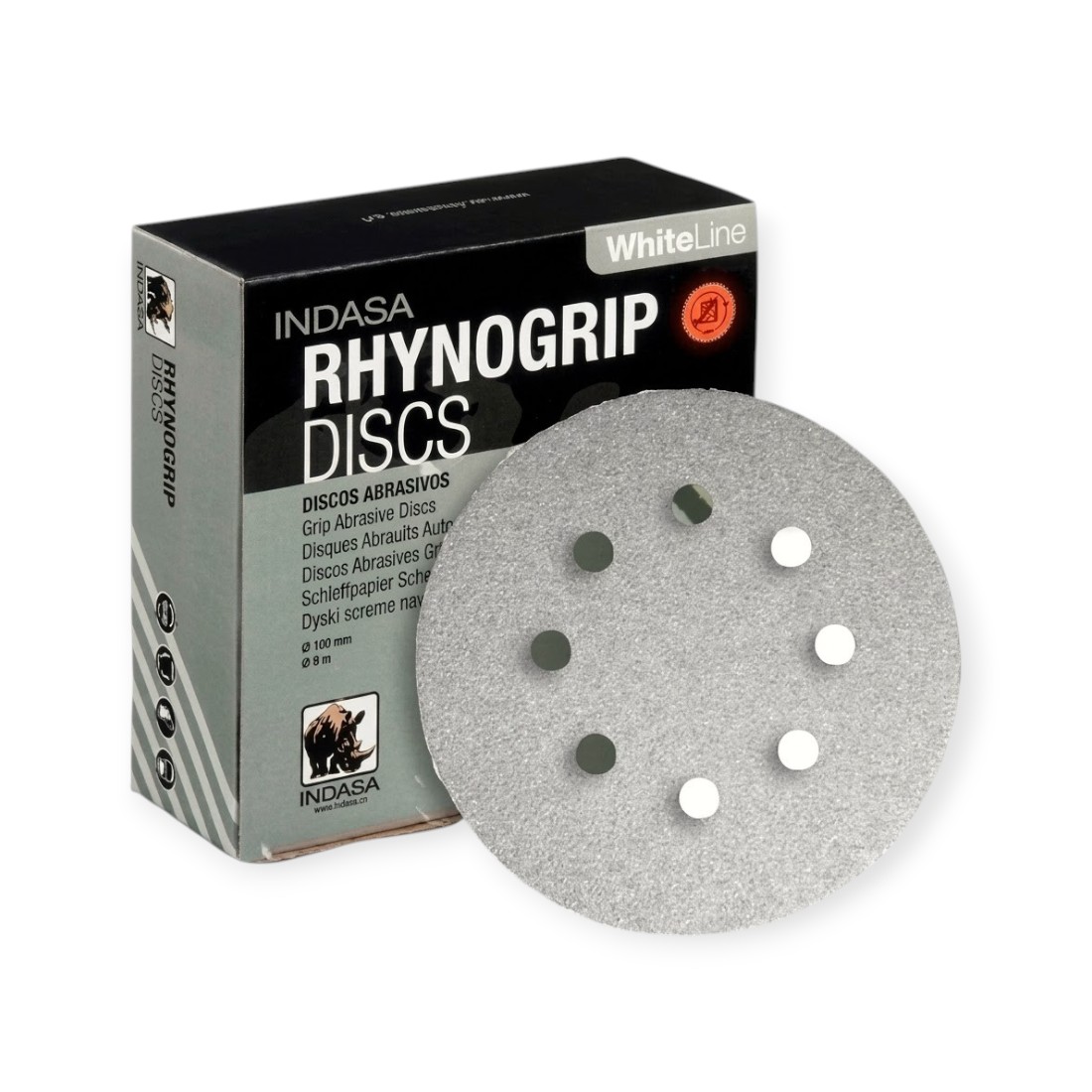 INDASA RHYNOGRIP DISCO DE 5&#039; WHITE LINE P400