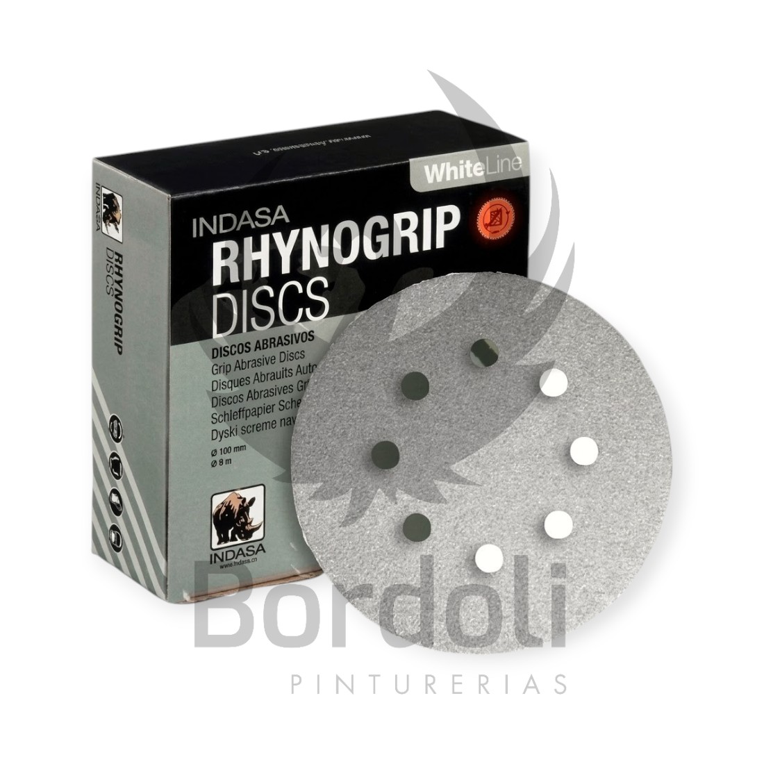 INDASA RHYNOGRIP DISCO DE 5&#039; WHITE LINE P40
