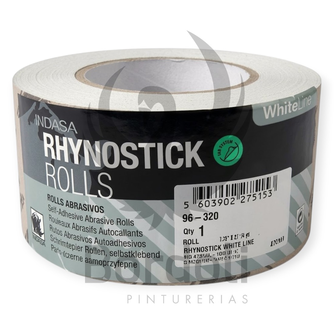 INDASA RHYNOSTICK WHITE LINE P 320 - 25 MT