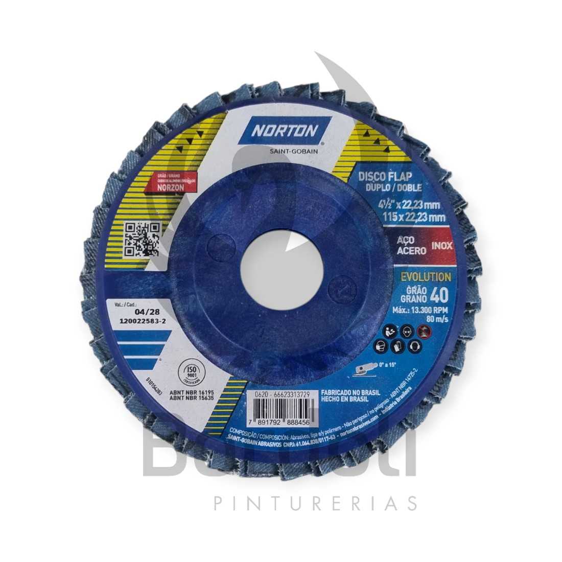 NORTON DISCO FLAP NORZON 115 X 22MM #40