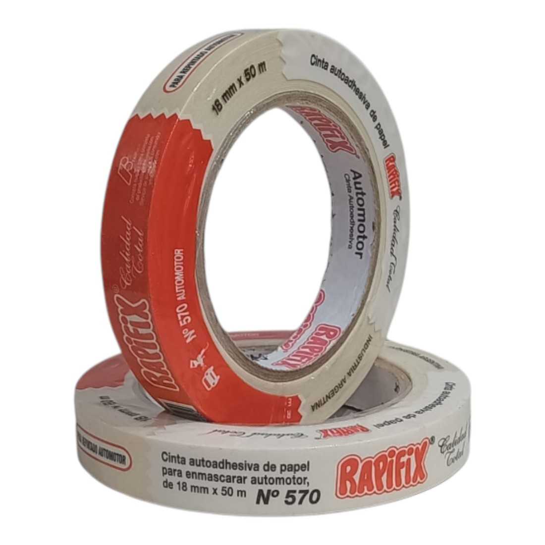 RAPIFIX CINTA N570 PAPEL USO AUTOMOTIVO CB 18MM 50M