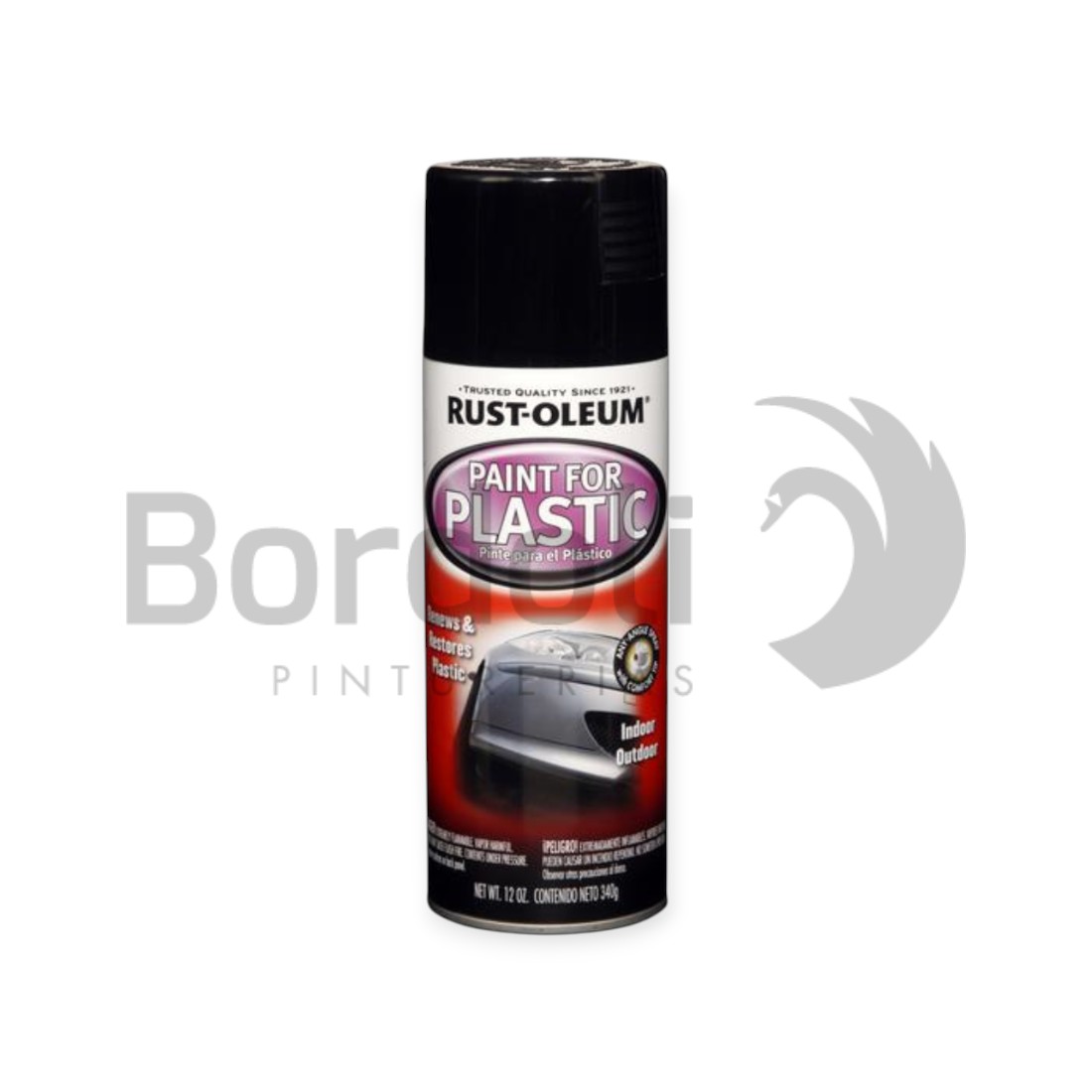 RUSTOLEUM PLASTICO NEGRO BRILLANTE 340G