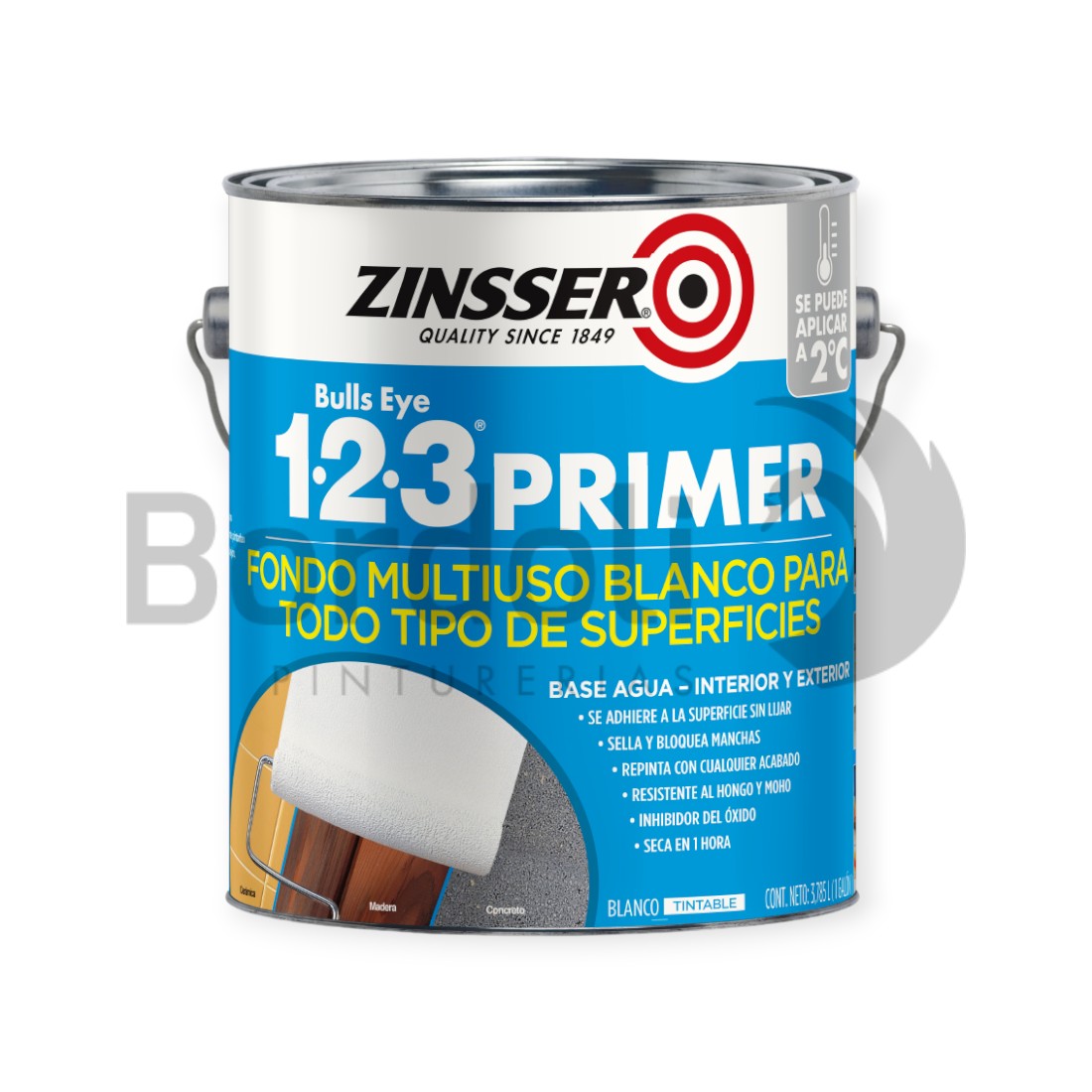 ZINSSER 1-2-3 BLANCO MATE 3.785L
