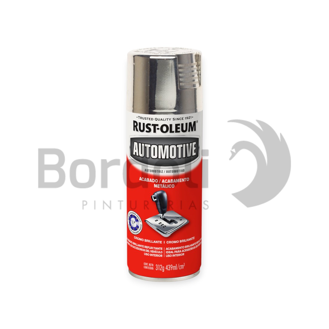 RUSTOLEUM ACABADO METALICO CROMO BRILLANTE 340G