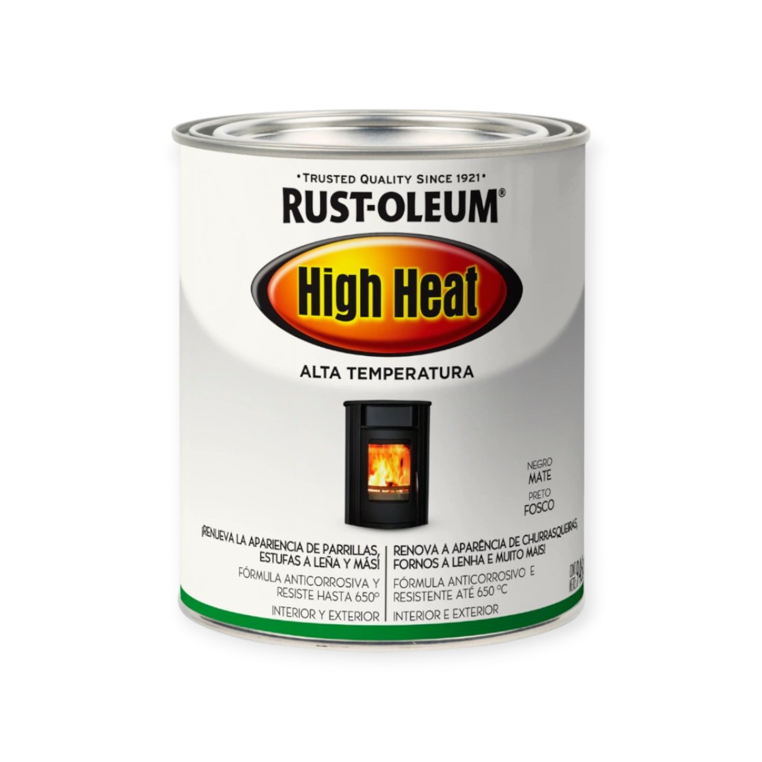 RUSTOLEUM ALTA TEMPERATURA NEGRO MATE - 0.946LT