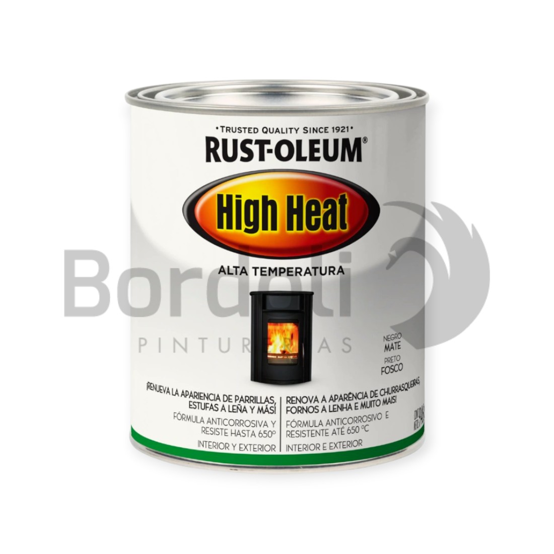 RUSTOLEUM ALTA TEMPERATURA NEGRO MATE - 0.946LT