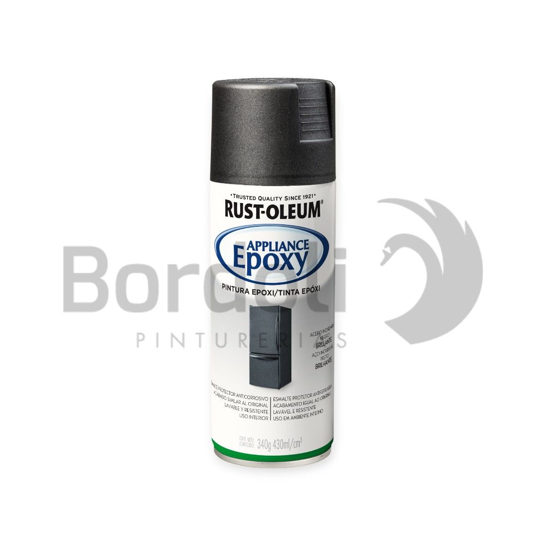 RUSTOLEUM EPOXI ACERO INOXIDABLE NEGRO 340G