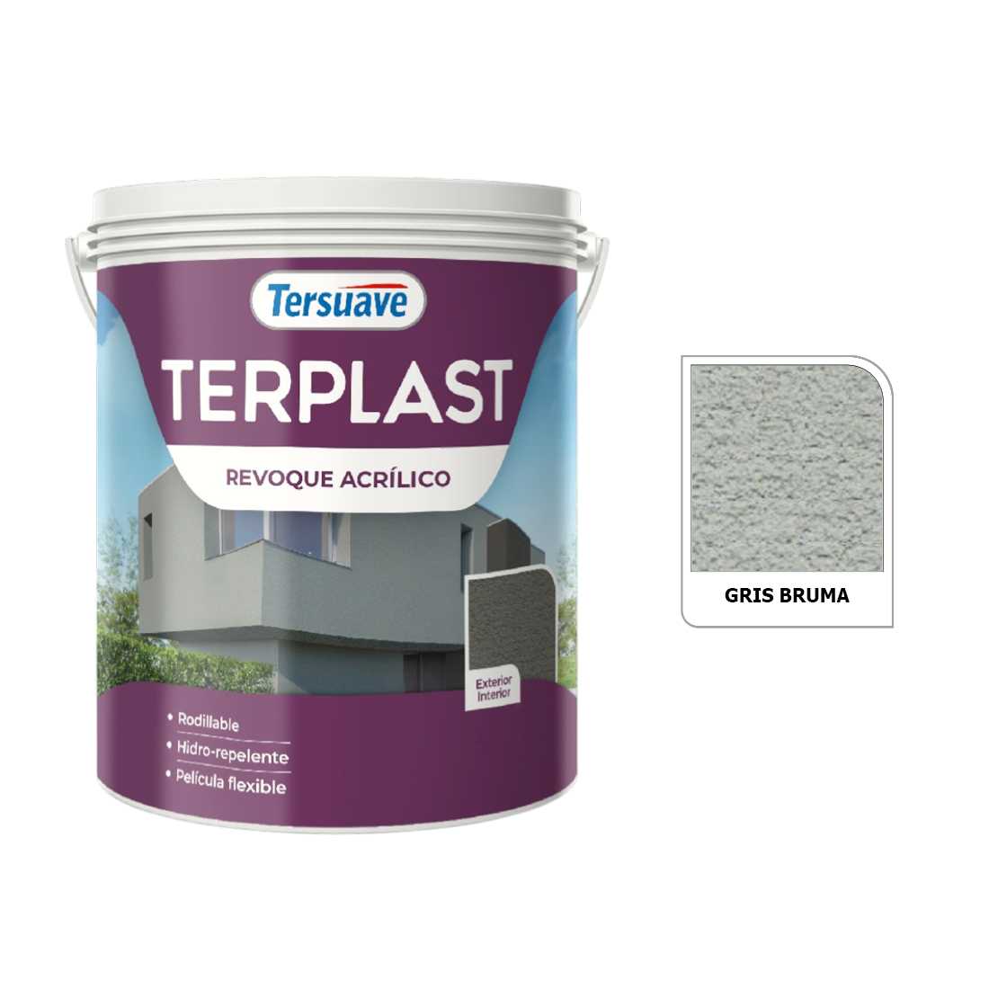 TERSUAVE TERPLAST REV. ACRIL. GRIS BRUMA 5K