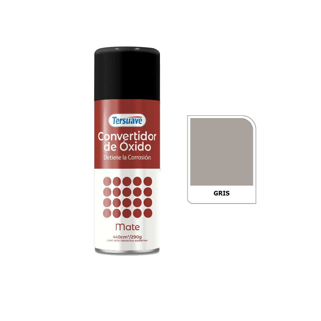 TERSUAVE AEROSOL CONV. DE OXIDO GRIS X 440 CC