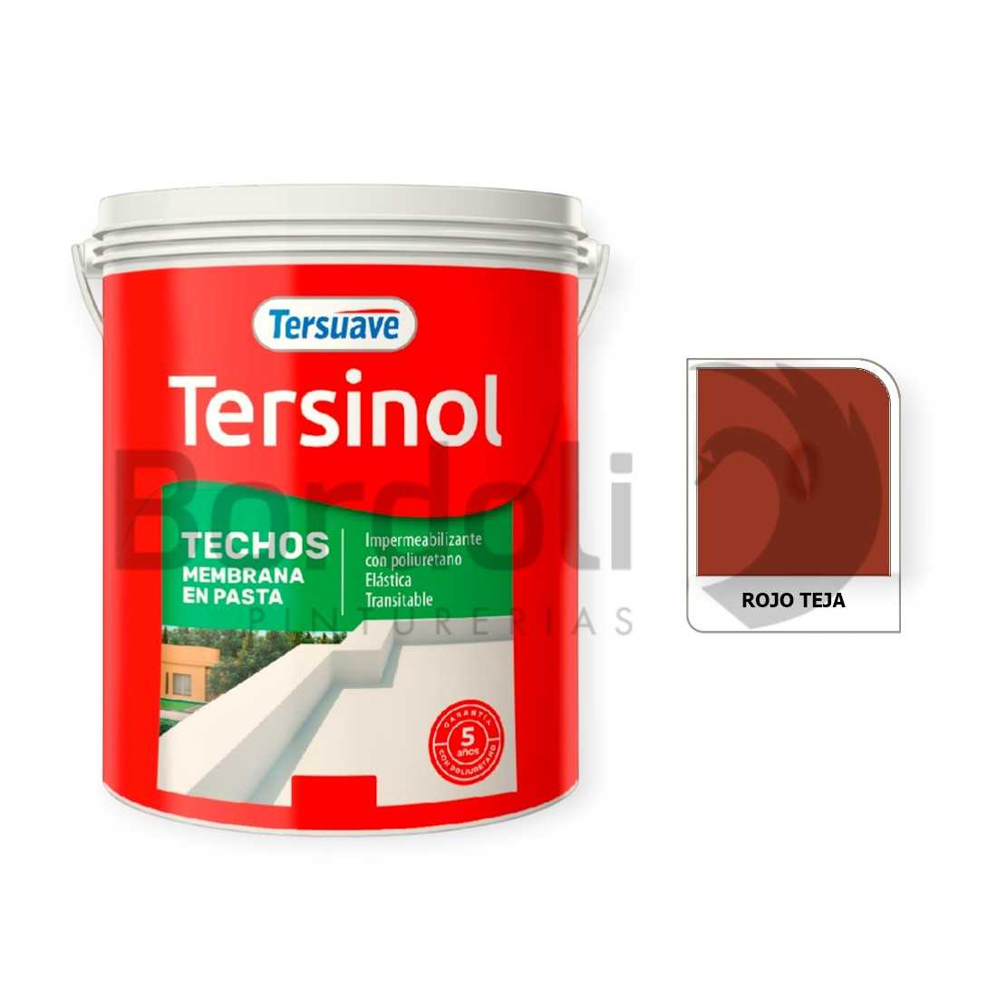 TERSUAVE TERSINOL TECHO MEMB EN PASTA ROJO TEJA X 4 KG