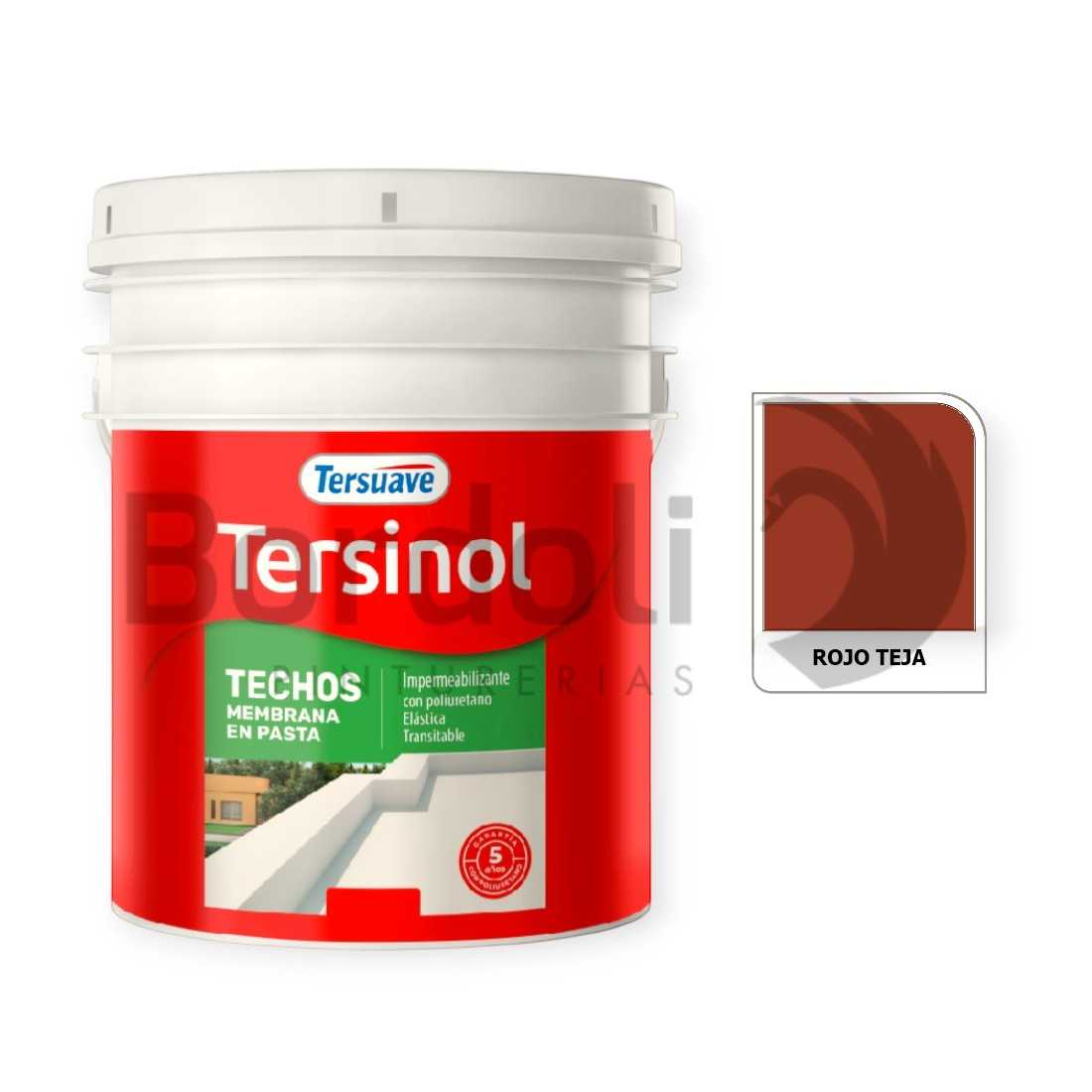 TERSUAVE TERSINOL TECHO MEMB EN PASTA ROJO TEJA X 10 KG