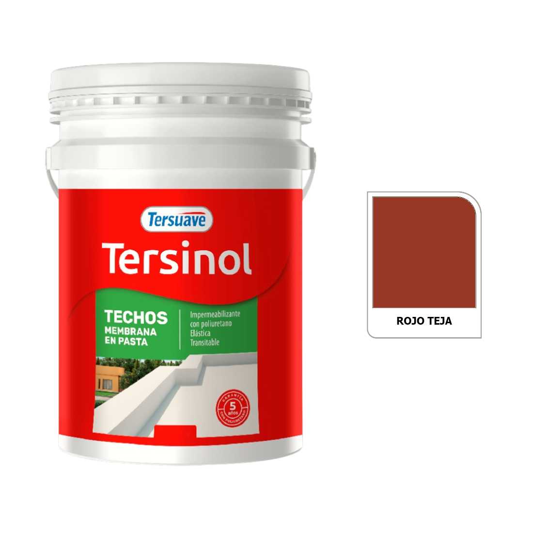TERSUAVE TERSINOL TECHO MEMB EN PASTA ROJO TEJA X 20 KG