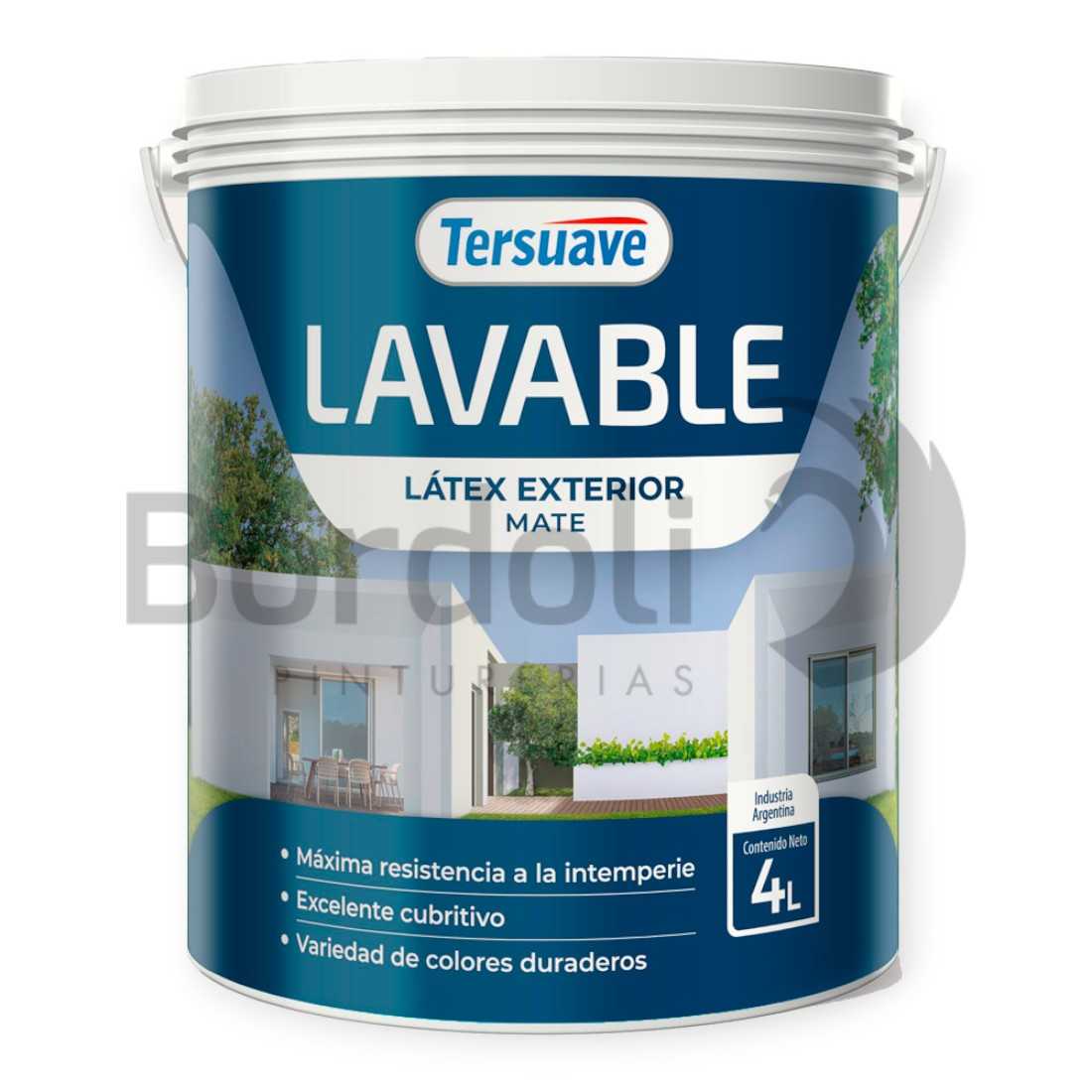 TERSUAVE LAVABLE REV. ACRILICO EXT MATE NEGRO EBANO X 4 LT