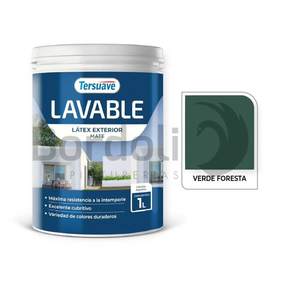 TERSUAVE LAVABLE REV. ACRILICO EXT MATE VERDE FORESTA X 1 LT