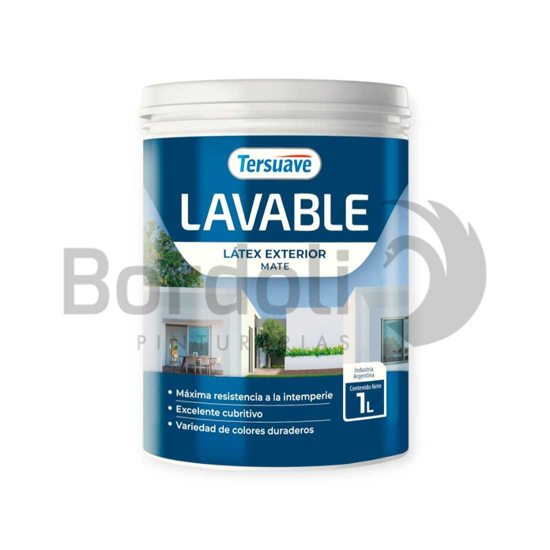 TERSUAVE LAVABLE REV. ACRILICO EXT MATE BLANCO X 1 LT