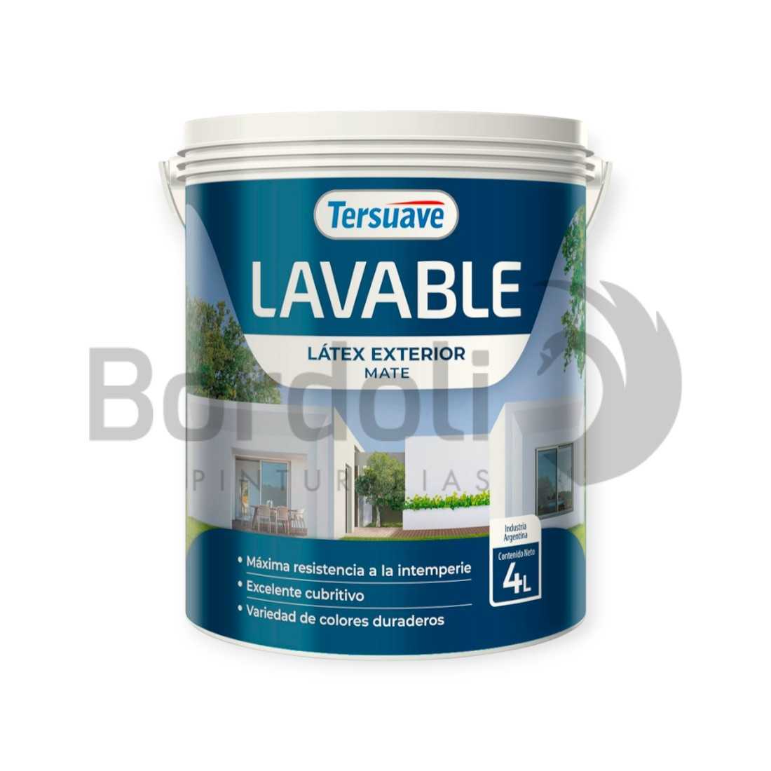 TERSUAVE LAVABLE REV. ACRILICO EXT MATE BLANCO X 4 LT