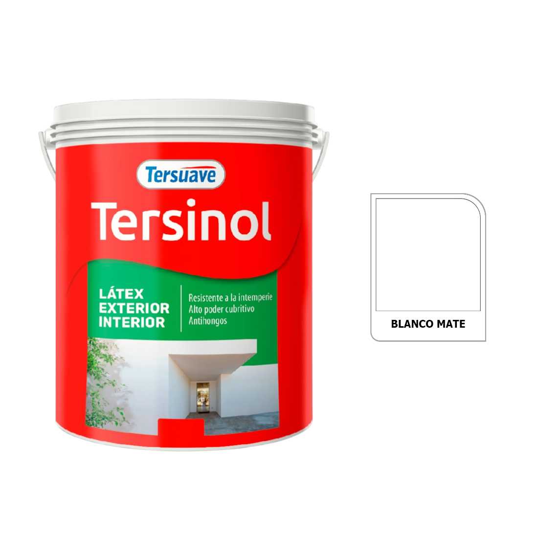 TERSUAVE TERSINOL LATEX EXT-INT MATE BLANCO X 4 LT
