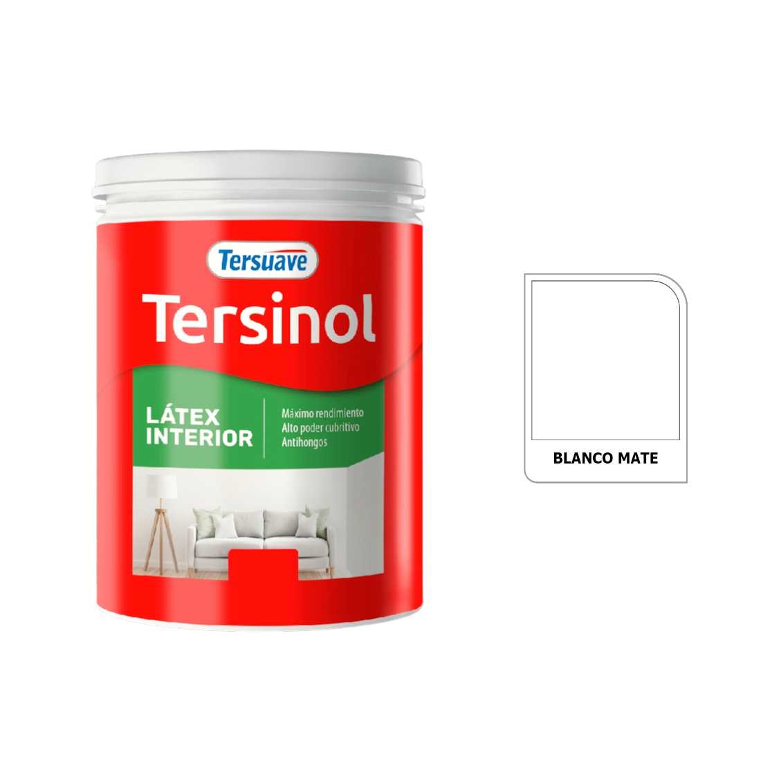 TERSUAVE TERSINOL LATEX INT MATE BLANCO X 1 LT