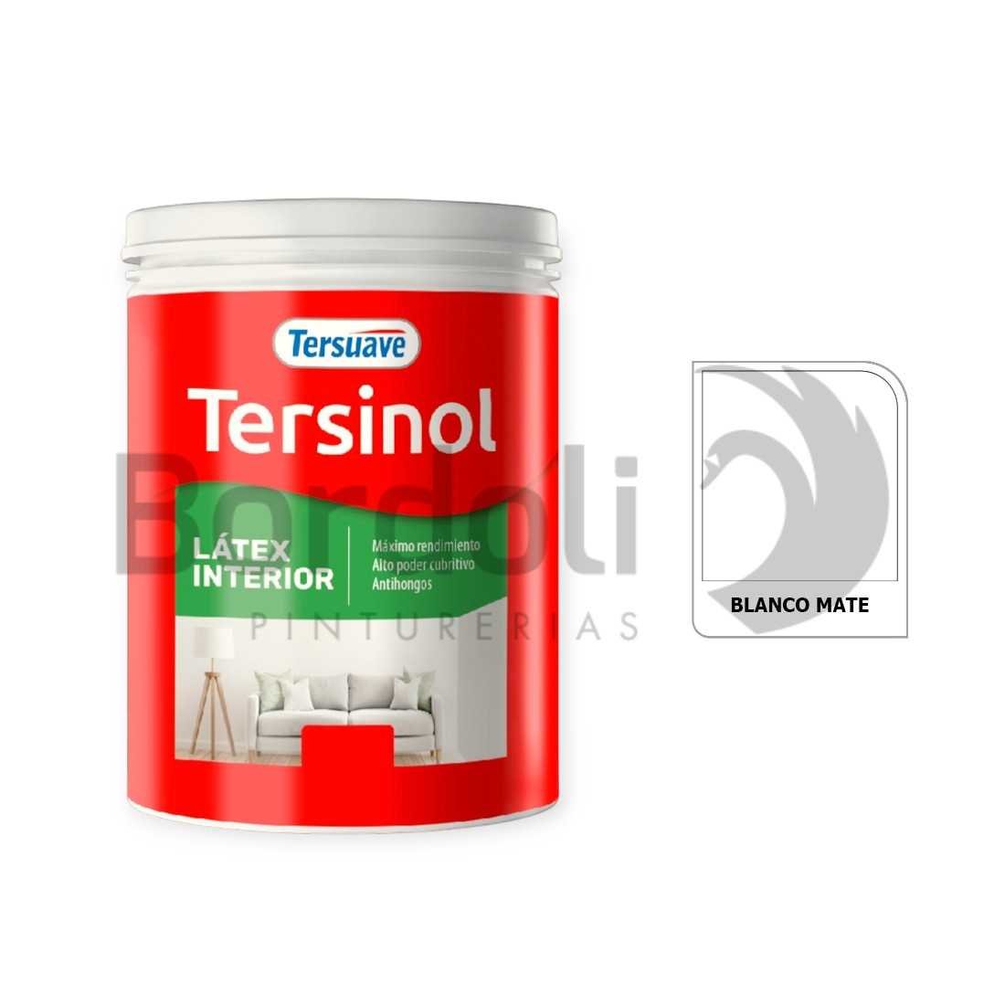 TERSUAVE TERSINOL LATEX INT MATE BLANCO X 1 LT
