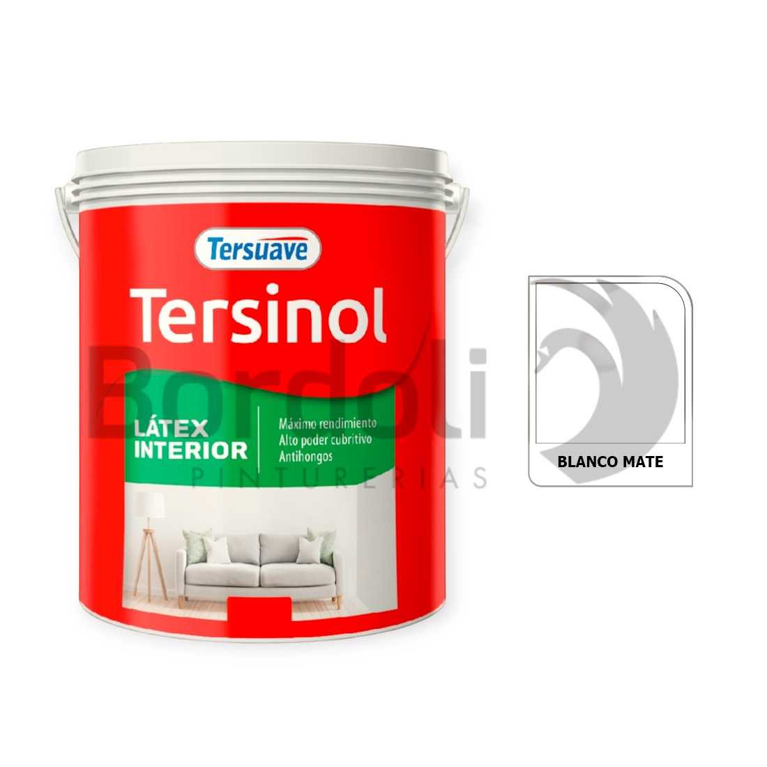 TERSUAVE TERSINOL LATEX INT MATE BLANCO X 4 LT