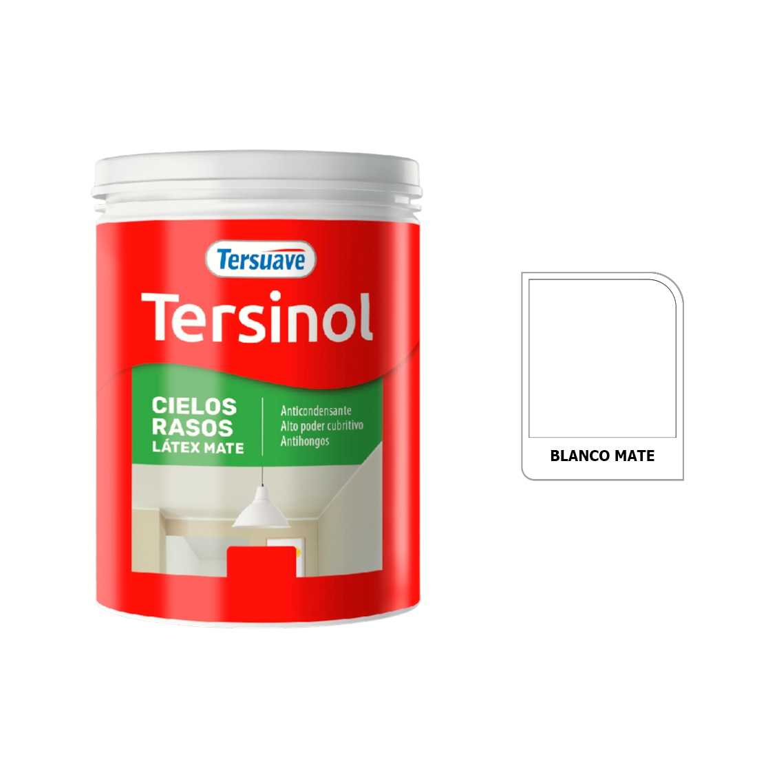 TERSUAVE TERSINOL LATEX CIELORRASO MATE BLANCO X 1 LT
