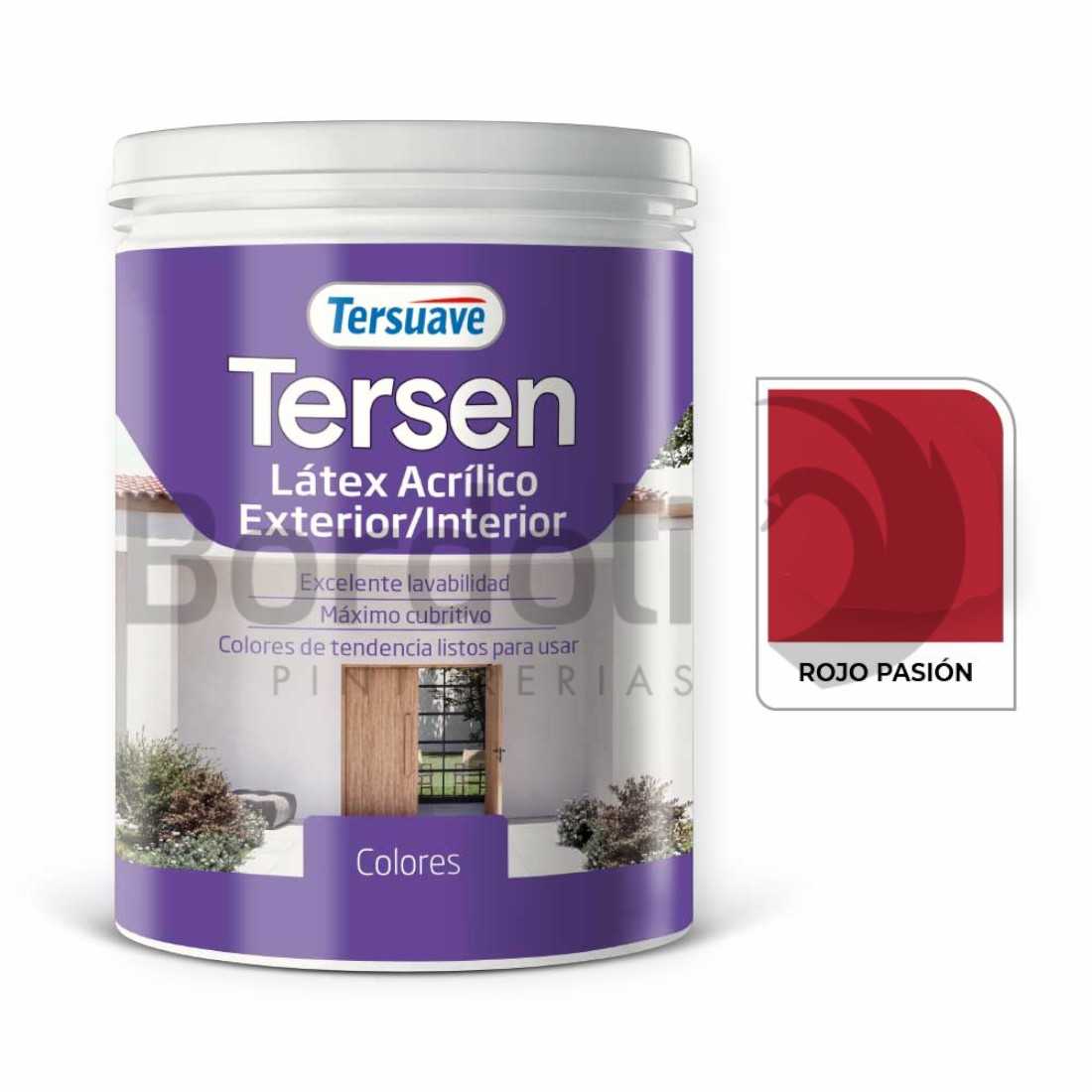 TERSUAVE TERSEN LATEX EXT-INT MATE ROJO PASION X 1 LT